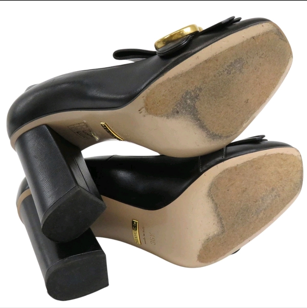 Gucci Marmont GG Mid Heel Loafers - Picture 7 of 13